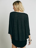 Free People Tambourine Tee Black