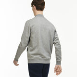 Lacoste Live Zip Bomber Neck Fleece Sweatshirt Unisex Palladium Mouline